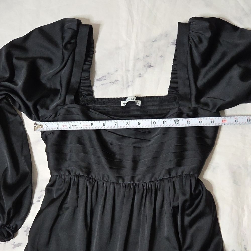 Abercrombie & Fitch Emerson Black Long Sleeve Mini Dress - Picture 4 of 6